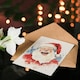 image 4 of Happy Jolly Santa Claus Festive Fun Xmas Art Blank Christmas Card