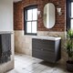 image 4 of Balterley Alrewas Contemporary 2 Drawer Wall Hung Vanity Unit with Basin, Anthracite Woodgrain, 800mm