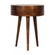 image 2 of Artisan Furniture Solid Wood Chestnut Semi Circle Bedside
