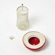 image 3 of Homescapes Red Mushroom Hanging Bird Feeder