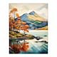 image 3 of Shadow Ben Lomond Loch Reflections Autumn Black Framed Wall Art Print A4