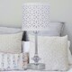 image 4 of First Choice Lighting Chrome Jewelled Table Lamp with White Cut Out Shade Chrome | White