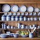 image 3 of Utensil Jar: Utensil Jar Cornishware Blue White