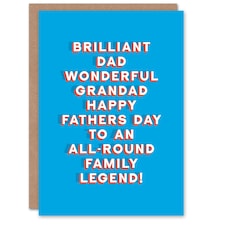 Fathers Day Brilliant Wonderful Family Dad Card
