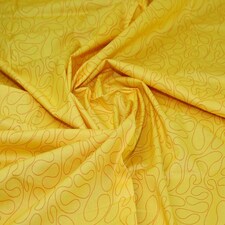 Yellow 100% Cotton Fabric for Bag Making, Dressmaking, Quilting, 112cm / 44" Wide - per metre