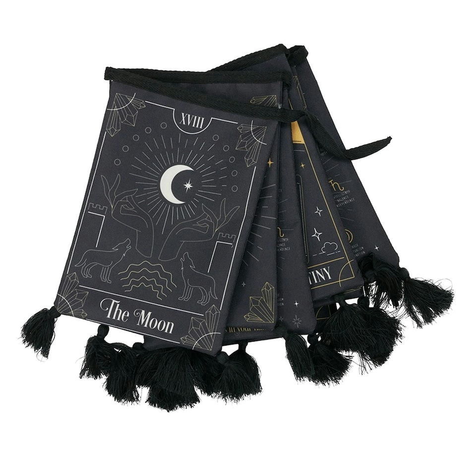 Something Different Fortune Teller Fabric Bunting - Black - One Size