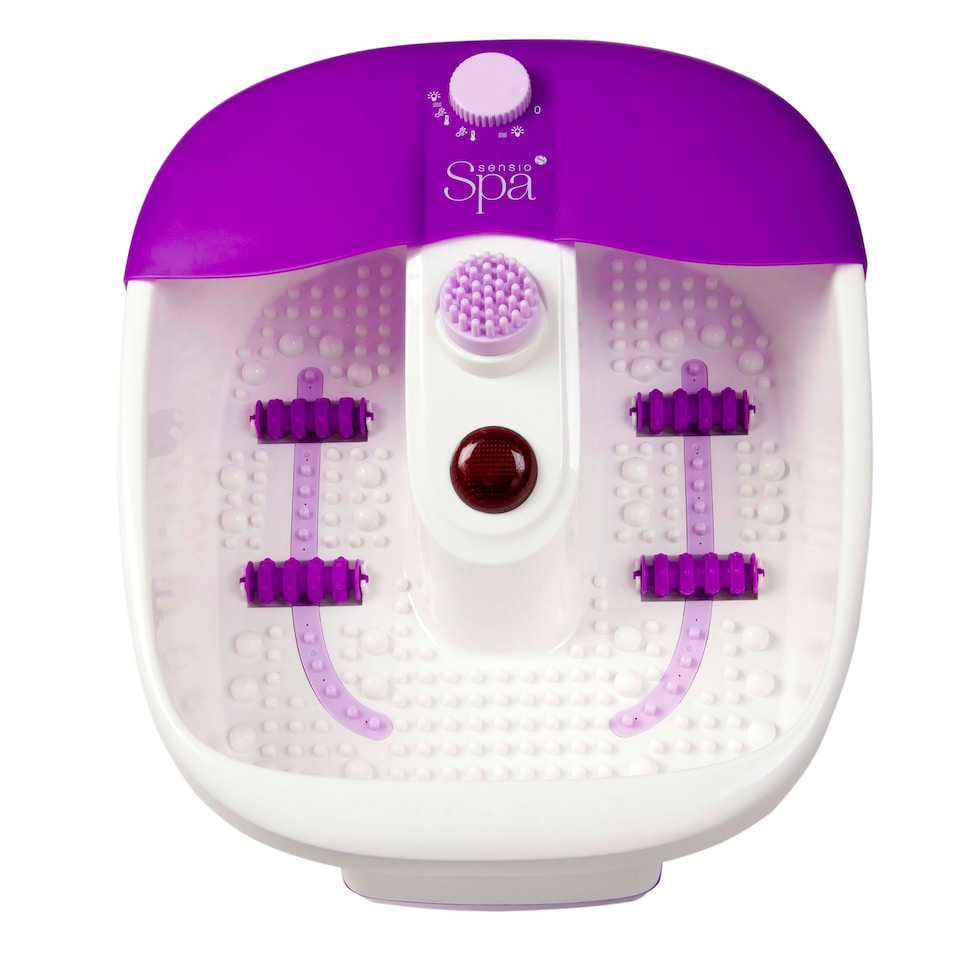 image 1 of Sensio Spa Foot Spa Massager Pedicure With Nine Accessories, Heat Bubbles & Massaging Tools All In One