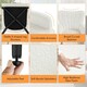 image 4 of Yaheetech Modern Pleated Curved Back Lamb hair Accent Chair White | Ivory