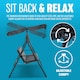 image 6 of 3 Seater Grey Garden Swing Chair Seat Hammock Swinging Metal Furniture