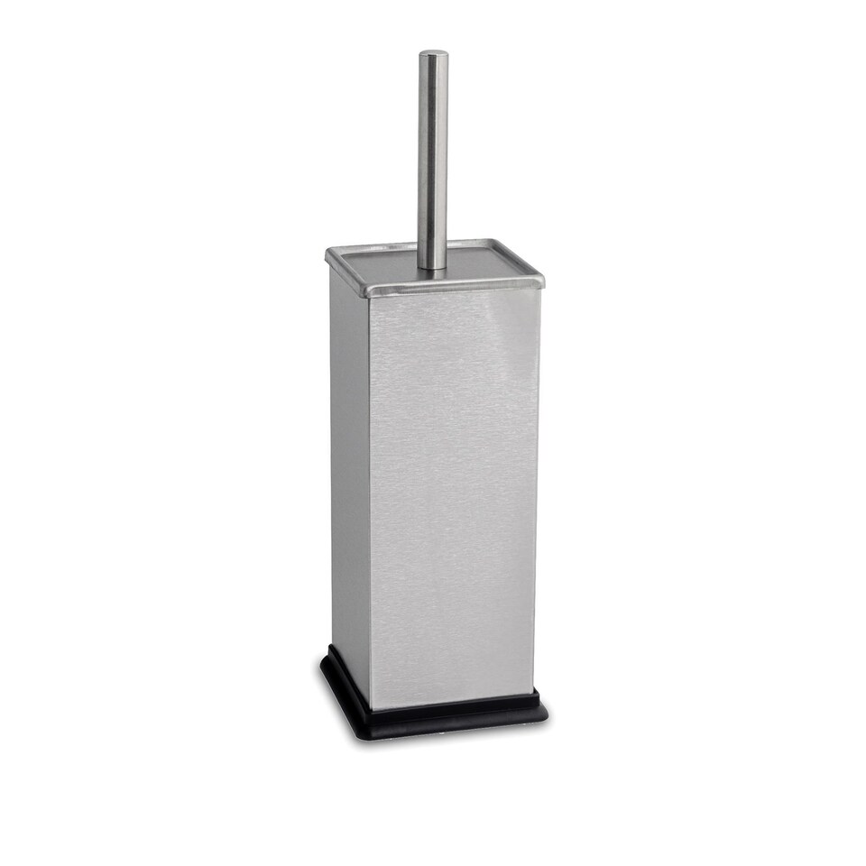 image 1 of Harbour Housewares Square Toilet Brush - Brushed Metal | Silver | Silver