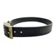 image 2 of HugglePets Legacy Leather Dog Collar - Black Black | S