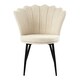 image 6 of FREYA Petal Chair Boucle Upholstered Fabric - Cream Cream | Boucle