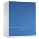 image 6 of White 2-Door 2-Drawer Wardrobe. White | Accent Colour: White