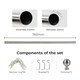 image 9 of Marlow Satin Nickel Steel Curtain Rod Set Extendable Adjustable Quiet | Silver | Silver