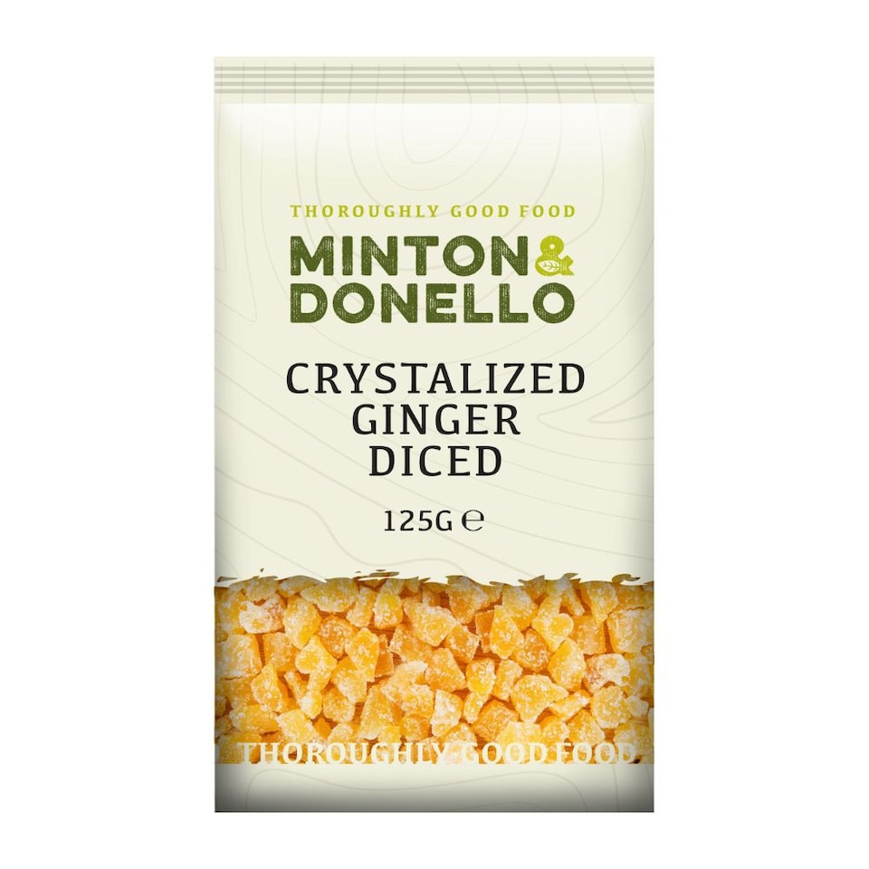image 1 of Minton & Donello Diced Crystallised Ginger 6 x 125g