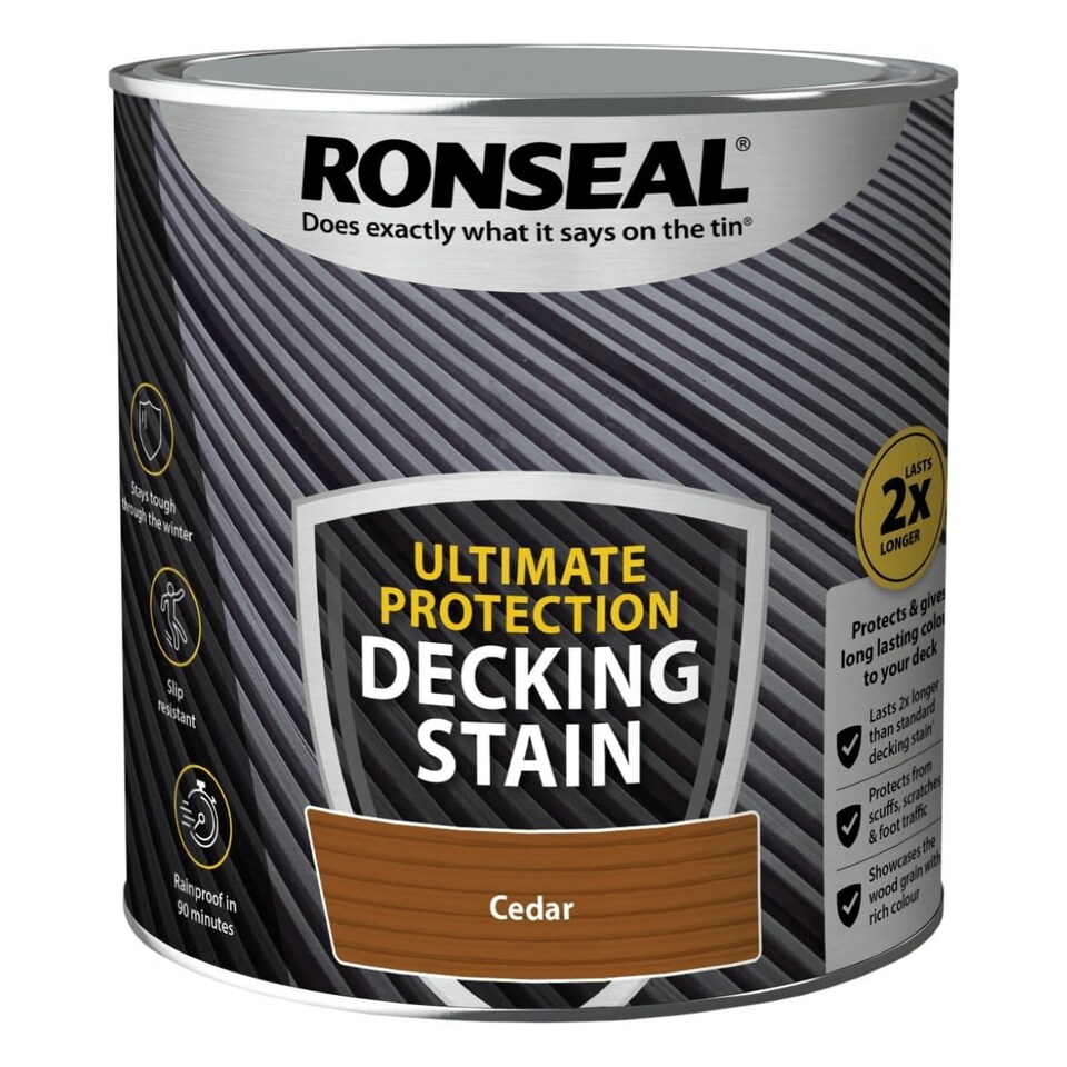 image 1 of Ronseal Ultimate Decking Stain Cedar 2.5L