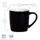 image 3 of Argon Tableware Coloured Coffee Mugs - 350ml - Black - Pack of 2 | Black | Black | 2