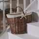 image 1 of Willow Stair Basket With Lining Brown