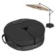 image 5 of 40kg Black Heavy Duty Round Garden Patio Parasol Umbrella Refillable Base Weight Bag