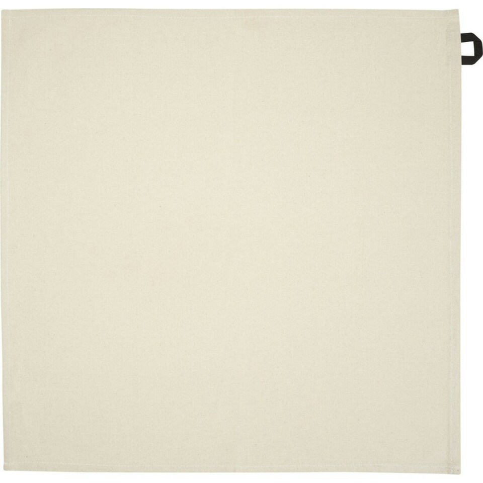 image 1 of Alora Recycled Cotton Tea Towel - Natural/Solid Black - One Size