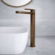 image 6 of Balterley Current Round High Rise Mono Basin Mixer Tap with Flat Spout & Cylindrical Body | Brown | Brushed Bronze | 1