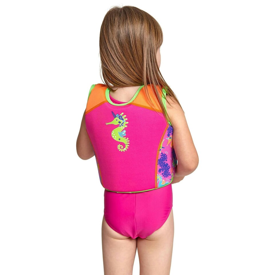image 1 of Zoggs Childrens/Kids Sea Unicorn Swim Vest - Orange/Pink/Green - 4-5 Years