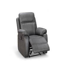Faux Leather Grey Manual Recliner Chair VEGAS