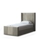image 1 of Elara Divan Bed with Winged Panel Headboard - Beige - Small Double / 4ft