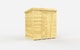 image 1 of 5 x 4 Feet Pent Shed - Single Door Without Windows - Wood - L118 x W158 x H201 cm | Brown