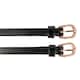 image 2 of Hy Leather Diamante Spur Straps (Pack of 2) - Black/Rose Gold - One Size