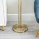 image 1 of ValueLights Amelie Gold 3 Arm Floor Lamp with Smoked Ribbed Glass Shades Gold