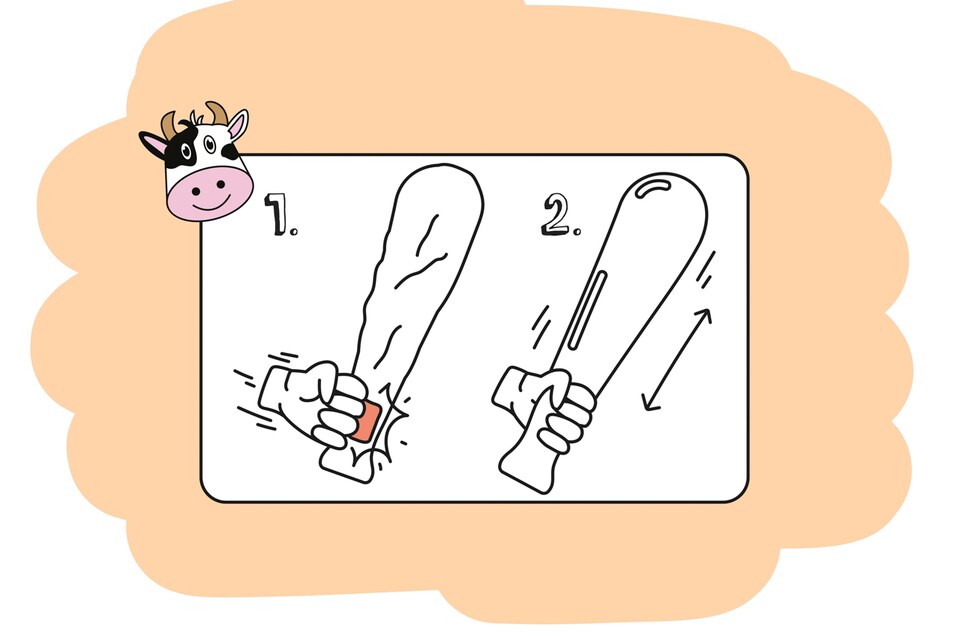 image 1 of Single Farm Animal Self-Inflating Handheld Balloon