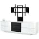 image 2 of Centurion Supports AVITUS ULTRA Gloss White Remote Friendly BeamThru Door with 4-White Drawers up to 65" Flat Screen TV Cabinet with Mounting Arm White