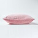 image 2 of Homescapes Pink Velvet Cushion Cover - 40 x 40 cm Pink