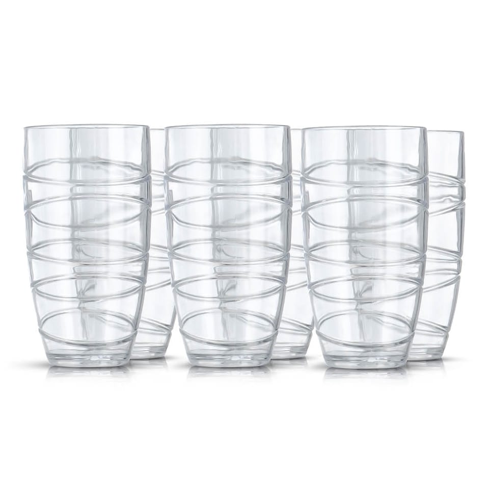 image 1 of Clear Plastic Tumblers Set of 6