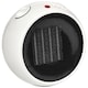 image 1 of HOMCOM 1500W Small Space Heater, Ceramic Electric Plug in Fan Heater with 3 Heat Setting, Adjustable Temperature, Tip-Over, Overheating Protection, Low Energy, White