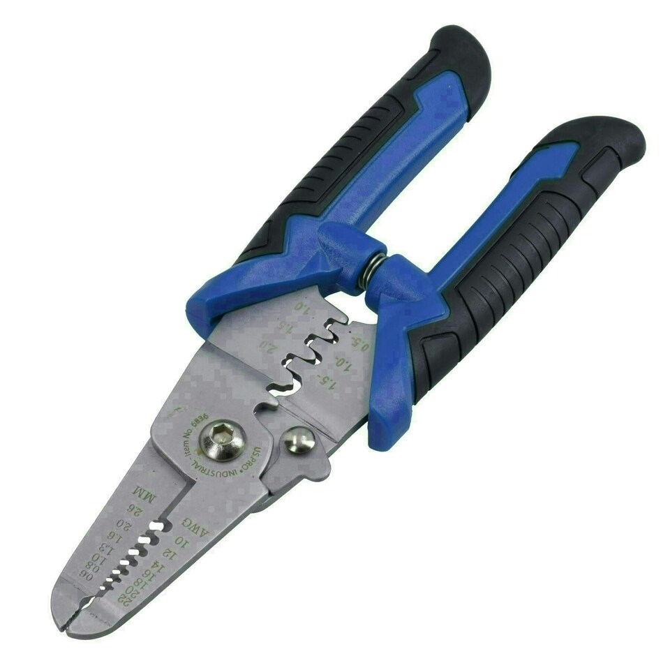 image 1 of 7" Multifunctional Electrical Wire Strippers Cutters Crimpers Stainless Steel Jaw
