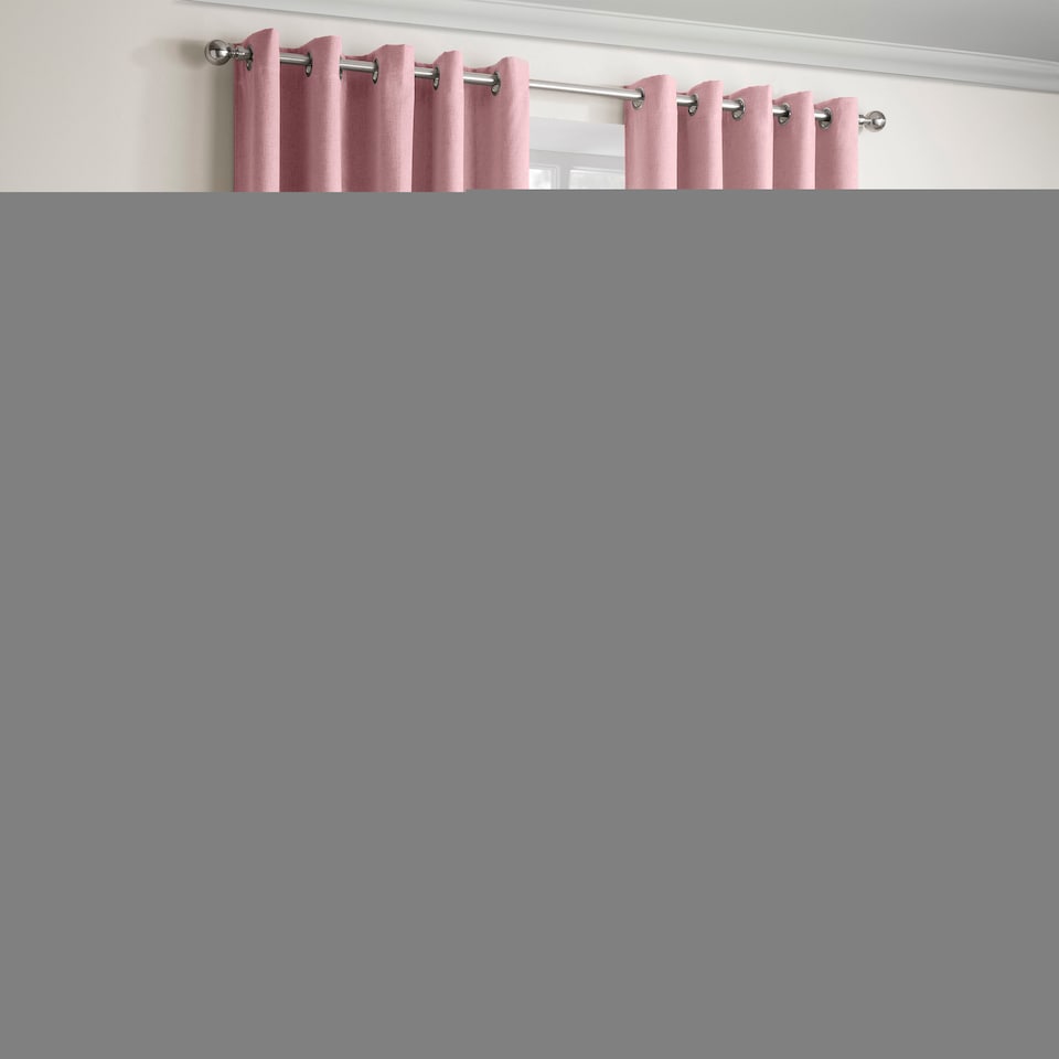 image 1 of Enhanced Living Vogue Blush Pink 90 x 108 inch (229x274cm) Eyelet Thermal Noise reducing Dim Out Curtains (PAIR)