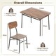 image 2 of COSTWAY 5Pcs Wood Square Kitchen Table & Chair Set Brown