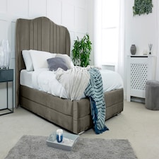 Dorridge Plush Single Bed Frame - Grey