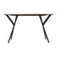 image 3 of Athens Rectangular Dining Table - L80 x W140 x H75 cm - Medium Oak Effect/Black | Brown