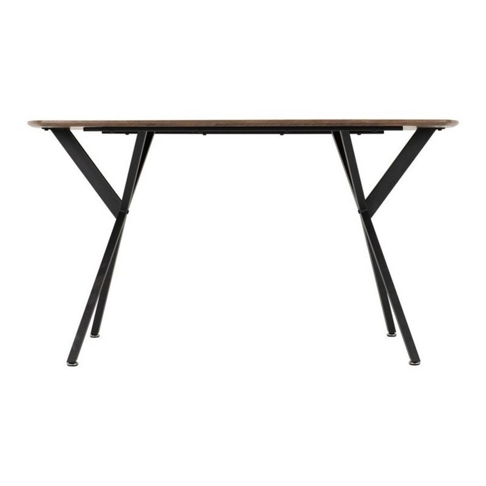 image 1 of Athens Rectangular Dining Table - L80 x W140 x H75 cm - Medium Oak Effect/Black | Brown
