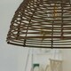 image 1 of ValueLights Lobster Wicker Rattan Brown Ceiling Pendant Light Shade Brown