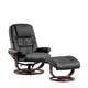 image 1 of Burdell Swivel Recliner with Massage and Heat Black