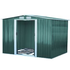 Living and Home Large Garden Storage Shed - Green 257 x 259 x 178cm