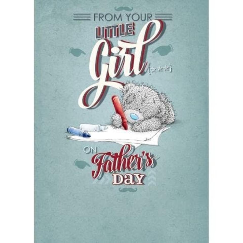 image 1 of From Your Little Girl Me to You Bear Fathers Day Card