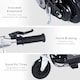 image 6 of HOMCOM Foldable Powered Scooter 120W w/ Adjustable Seat, Brake, Black