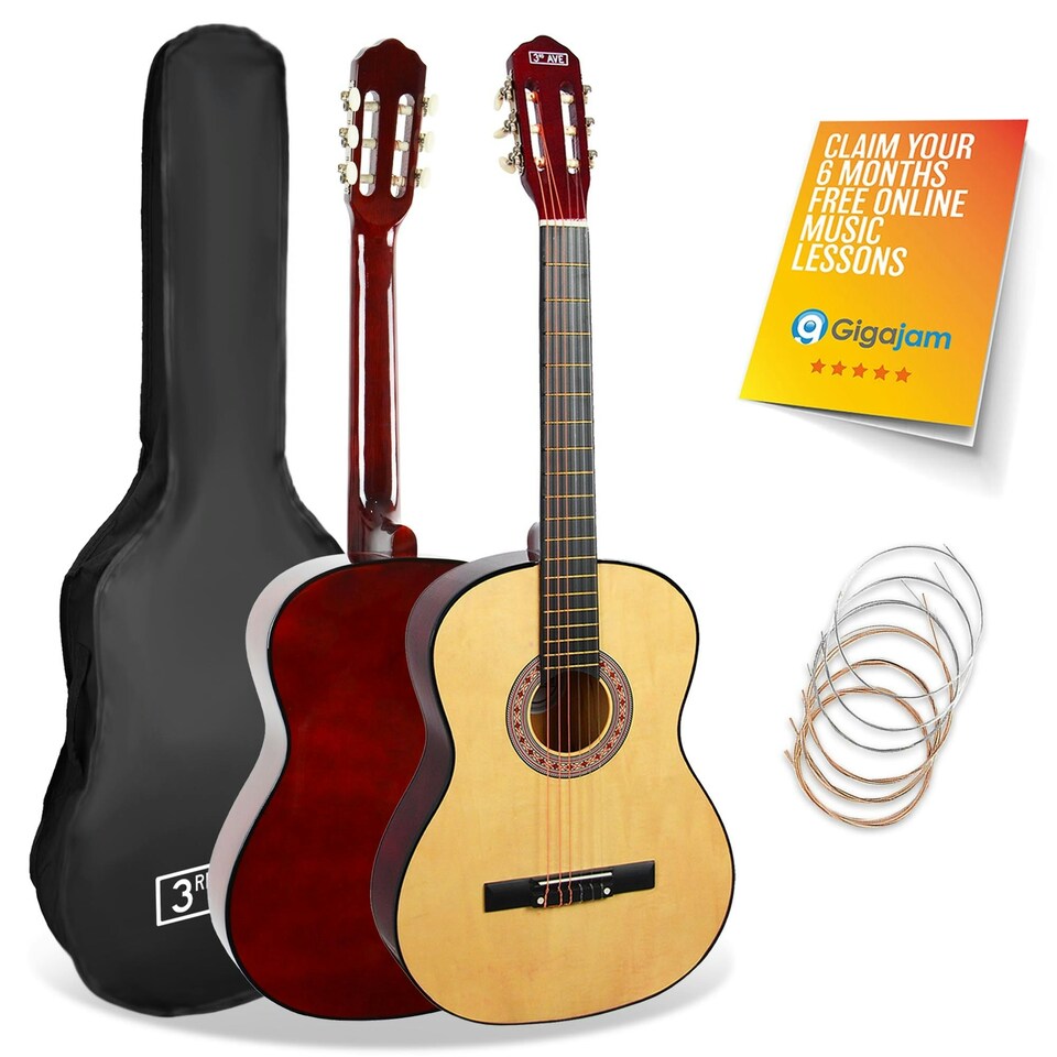image 1 of 3rd Avenue 3/4 Size Classical Guitar Pack Red