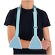 image 1 of Oypla Adjustable Arm Elbow Shoulder Stabiliser Sling Brace Support Blue | One Size