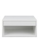 image 2 of Cholet Square Bedside Table with 1 Drawer in White
